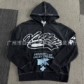 Letter patch embroidered sweatshirt/black
