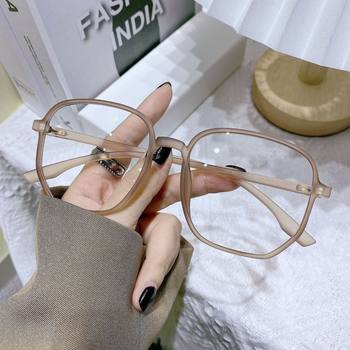 Internet celebrity glasses frame large frame glasses frame jelly color glasses frame retro large frame polygon 9157
