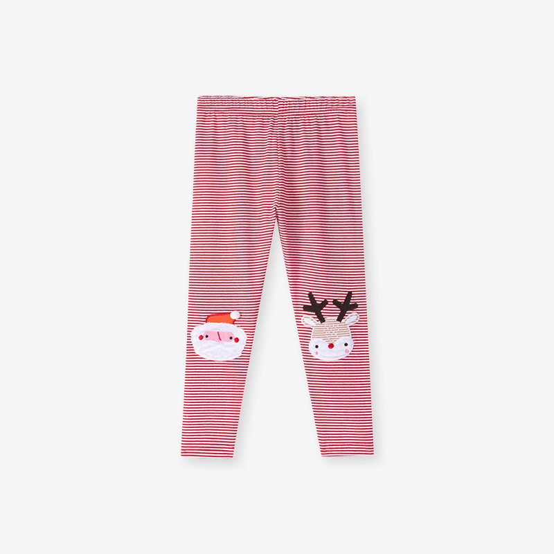 Vendita all'ingrosso set bambine Natale, abbigliamento bambini cervo carino, set bambini rayato cartone animato autunno