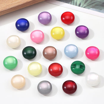 Round High-end Pearlescent Resin Button Men's and Women's Shirt Short-sleeved Cardigan Woolen Coat Coat Windbreaker Coat Sweater Button