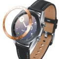 Type A (41mm) rose gold circle with white characters