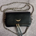 Gold chain small black 21cm