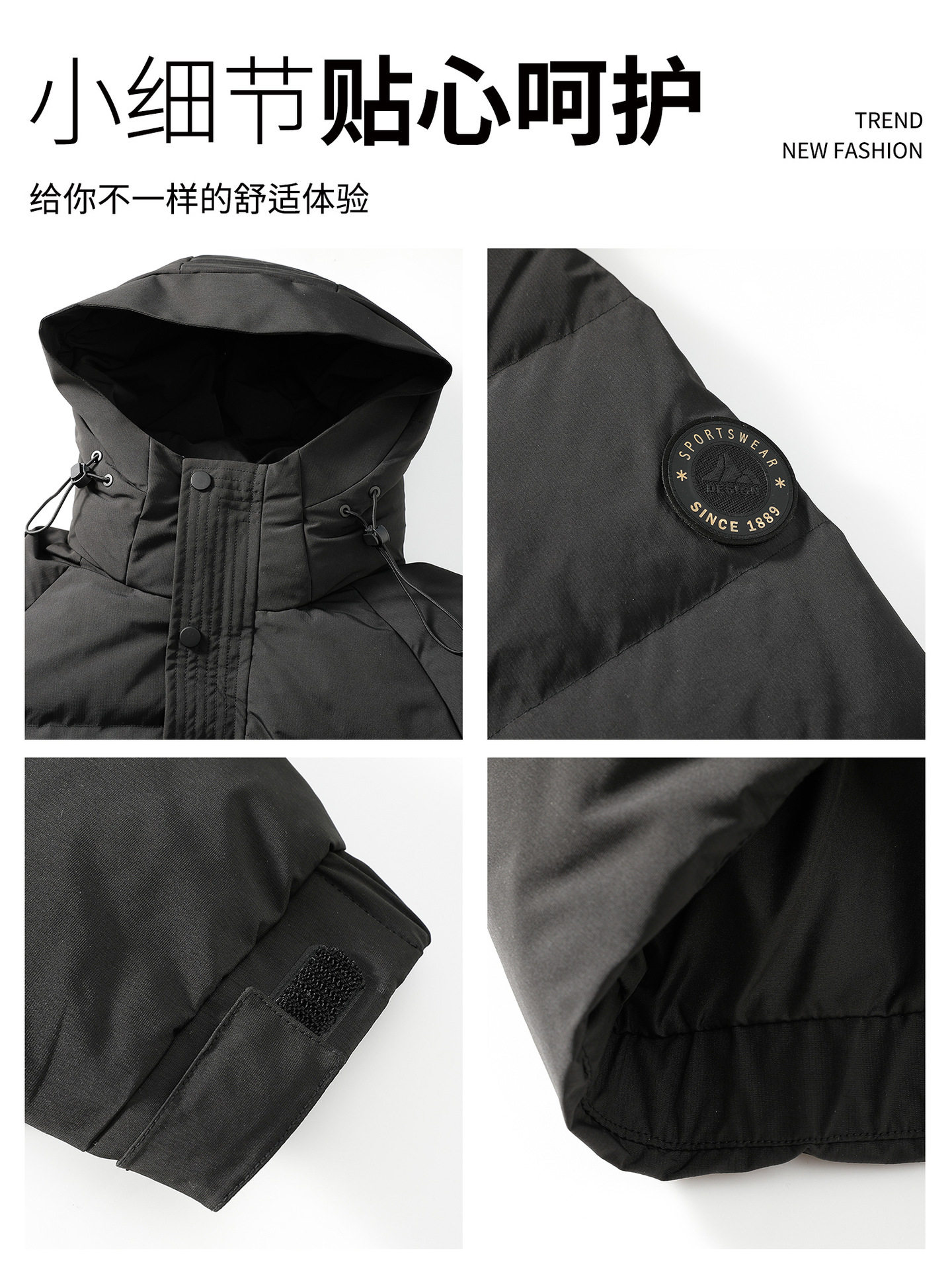 Nasa White Workwear down Jacket Men's Winter 2025 New Thickened Warm Youth Winter Jacket