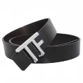 Tf silver buckle glossy + black belt
