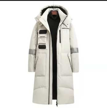 New Winter down Jacket Men's Long Over-The-Knee Cold-Proof and Warm Couple down Jacket Mid-Length Men's Work Jacket