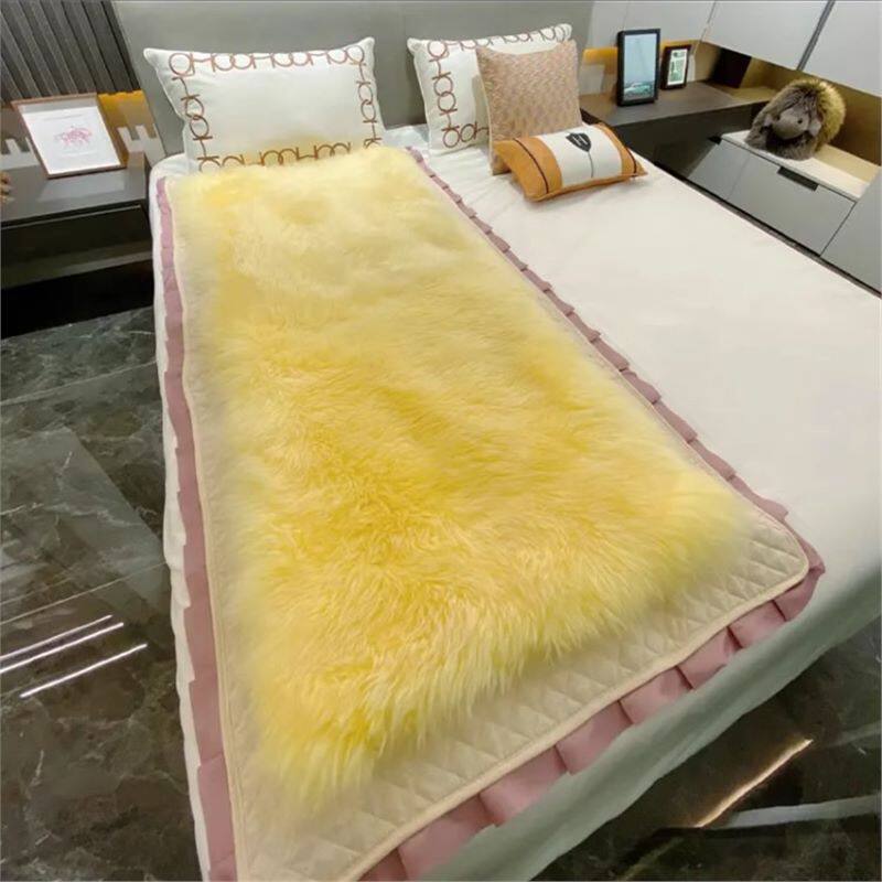 Single Mattress Bay Window Mat Fur Integrated Pure Wool Goatskin Sofa Cushion
