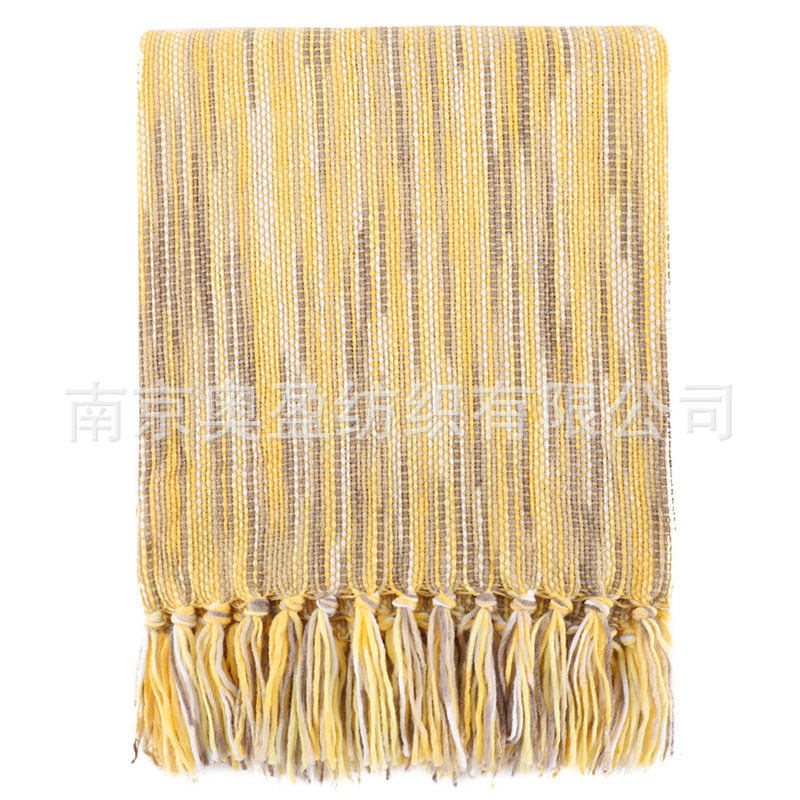 American Country Casual Blanket Knitted Blanket Bedside Towel Tassel Ins Sofa Blanket Living Room Photography Blanket Throw