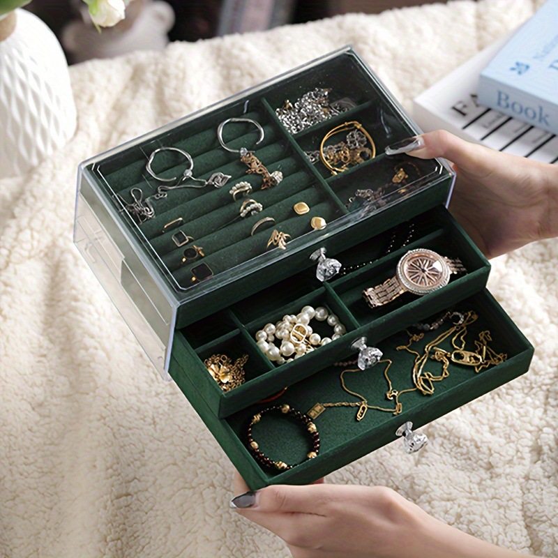 Multi-layer Jewelry Storage Box Drawer-type Large Capacity Anti-oxidation Earrings Ring Necklace Bracelet Jewelry Box