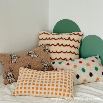 Cute cartoon autumn and winter holiday retro nostalgic color pillow living room bedroom sofa cushion pillow case Wholesale