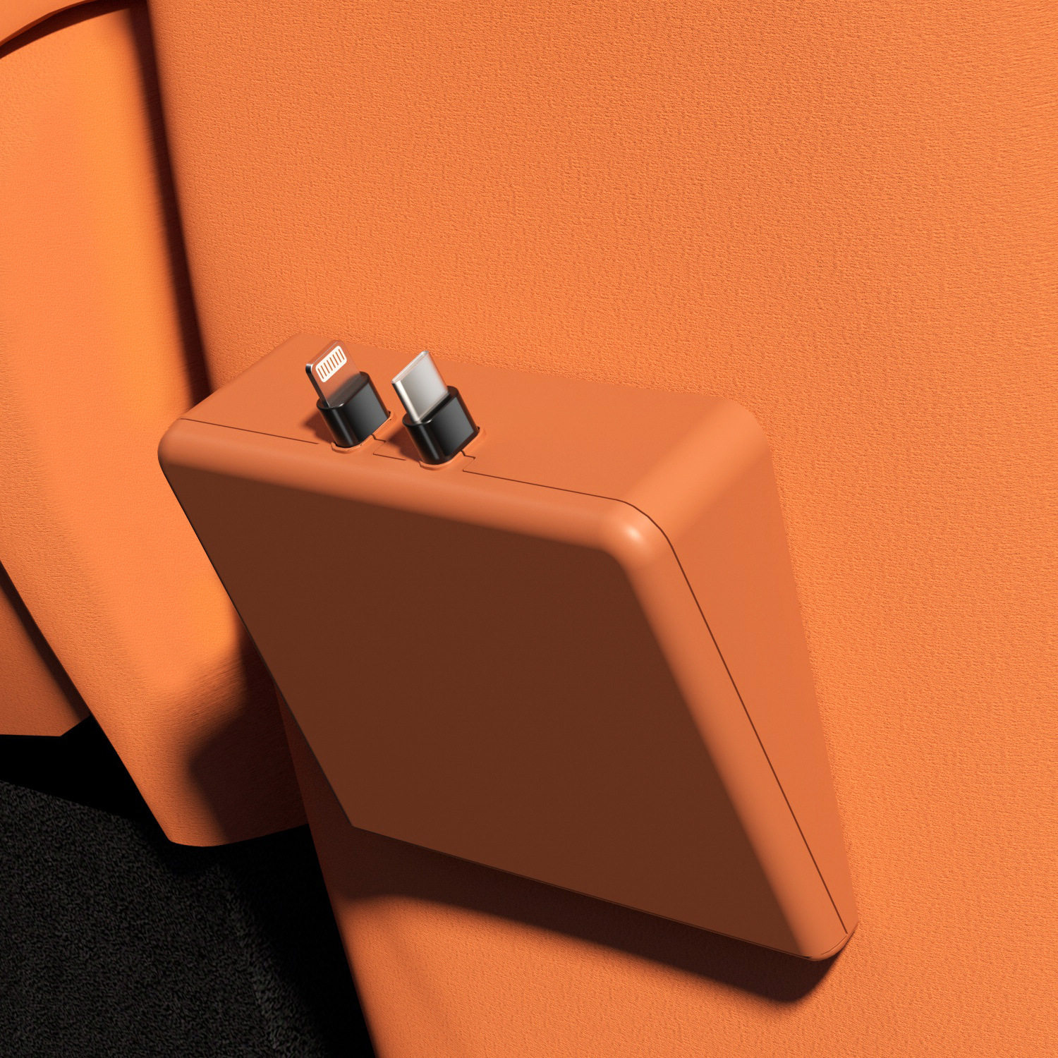 Suitable for Aito M7 Car Charger Rear Fast Charging Docking Station 66W Dual Typec Retractable Charging Cable