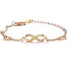 Cross-Border Simple and Fashionable 8-Shaped Bracelet Heart-Shaped Diamond Bracelet Hand Ornaments Street Stall Night Market Yiwu Small Commodities