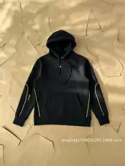24 Autumn and Winter Small Hook Joint Noct Stereo Silicone Printing Large Body Dental Floss Reflective Couple Casual Hooded Sweatshirt