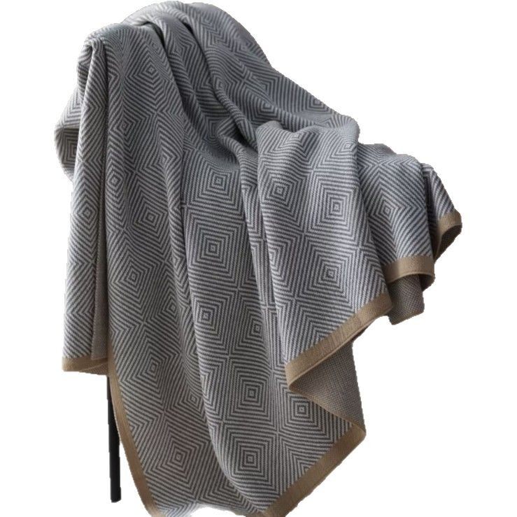 Nordic Style Knitted Thread Blanket Sofa Decoration Casual Wool Blanket Airplane Blanket Factory Direct Sales Spot Customization Cross-Border
