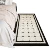 Light Luxury Retro Bedroom Thickened Imitation Cashmere Carpet Non-Slip, Stain-Resistant and Easy to Care for Bedside Blanket Balcony Cooling Bay Window Mat