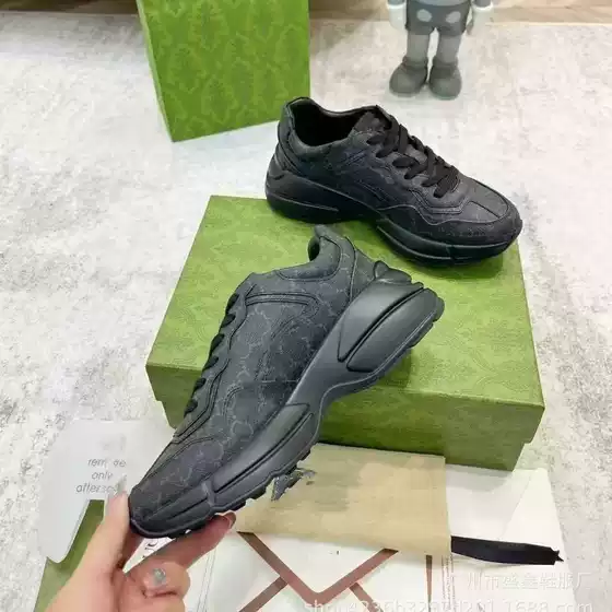 In-Stock G-Brand Classic Color-Block Dad Shoes 2025 New Printed Letter Couple Style Thick-Soled Height-Increasing Versatile Sneakers