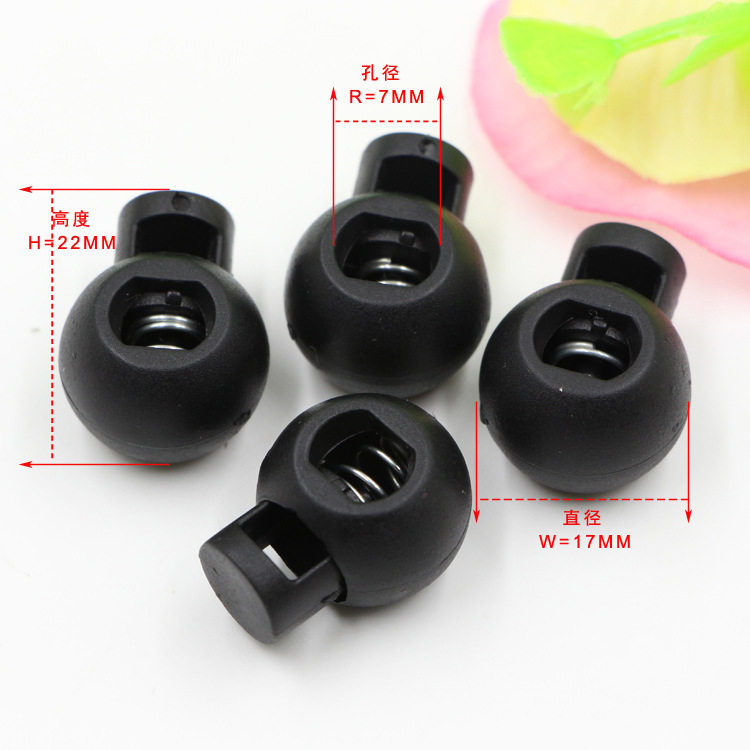 Factory Direct POM adjustable single and double hole elastic buckle spring buckle rope buckle box bag buckle cap rope elastic adjustment