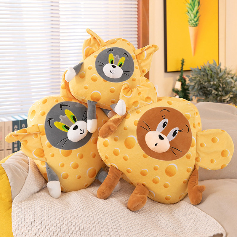Cheese Cat and Mouse Plush Toy Doll Pillow Doll Pillow Relax Office Cute Cute Gift