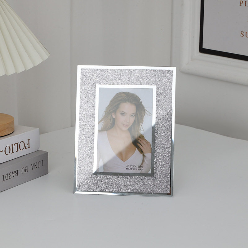 Modern Simple Photo Frame Portable Picture Frame Landscape Photo Frame Bedroom Decorative Ornaments Crystal Glass Photo Frame Wholesale
