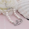 Silver pink bracelet