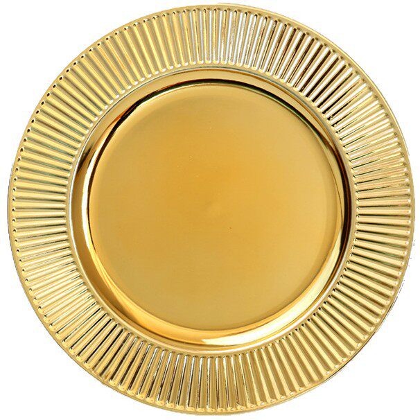 The New European Electroplating Disc Hotel Wedding Birthday Banquet Pad Plate Plastic Plate Craft Plate Source Manufacturer