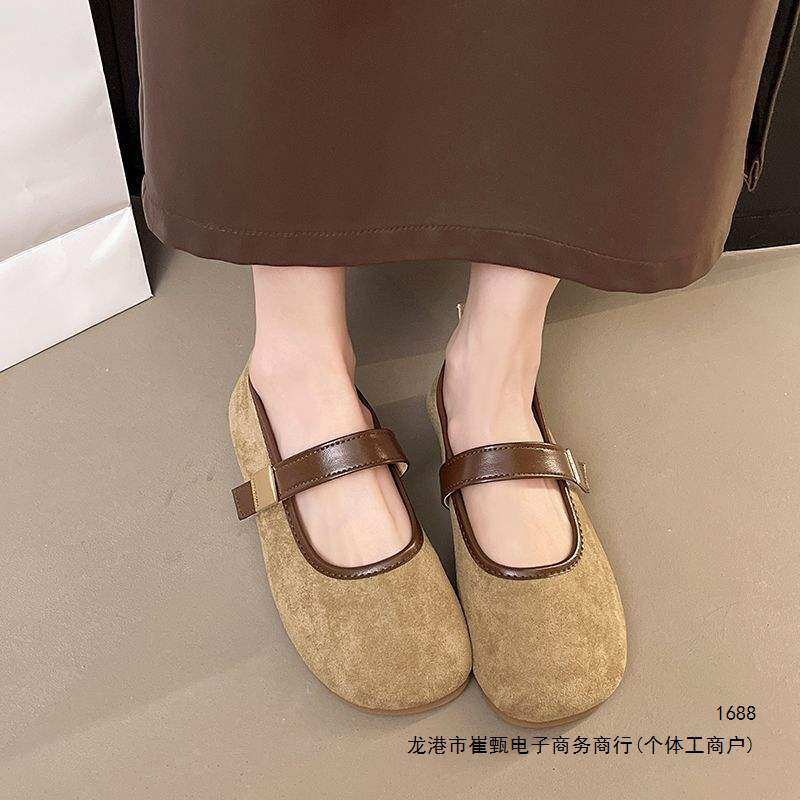 รองเท้าแฟลตแมรี่เจนปากตื้นแนวเรโทรแบรนด์ Birkenstock สำหรับผู้หญิง คอลเลกชันใหม่ฤดูใบไม้ผลิ/ฤดูร้อนปี 2026 รองเท้าโลฟเฟอร์สไตล์ฝรั่งเศส เข้ากับเดรสได้อย่างลงตัว รองเท้า Birkenstock
