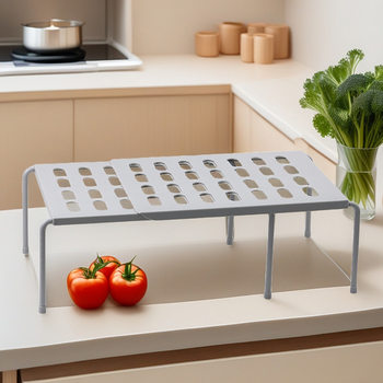 Kitchen Spice Rack Plastic Countertop Multi-Functional Condiment Bottle Storage Rack with Telescopic Layers for Storage