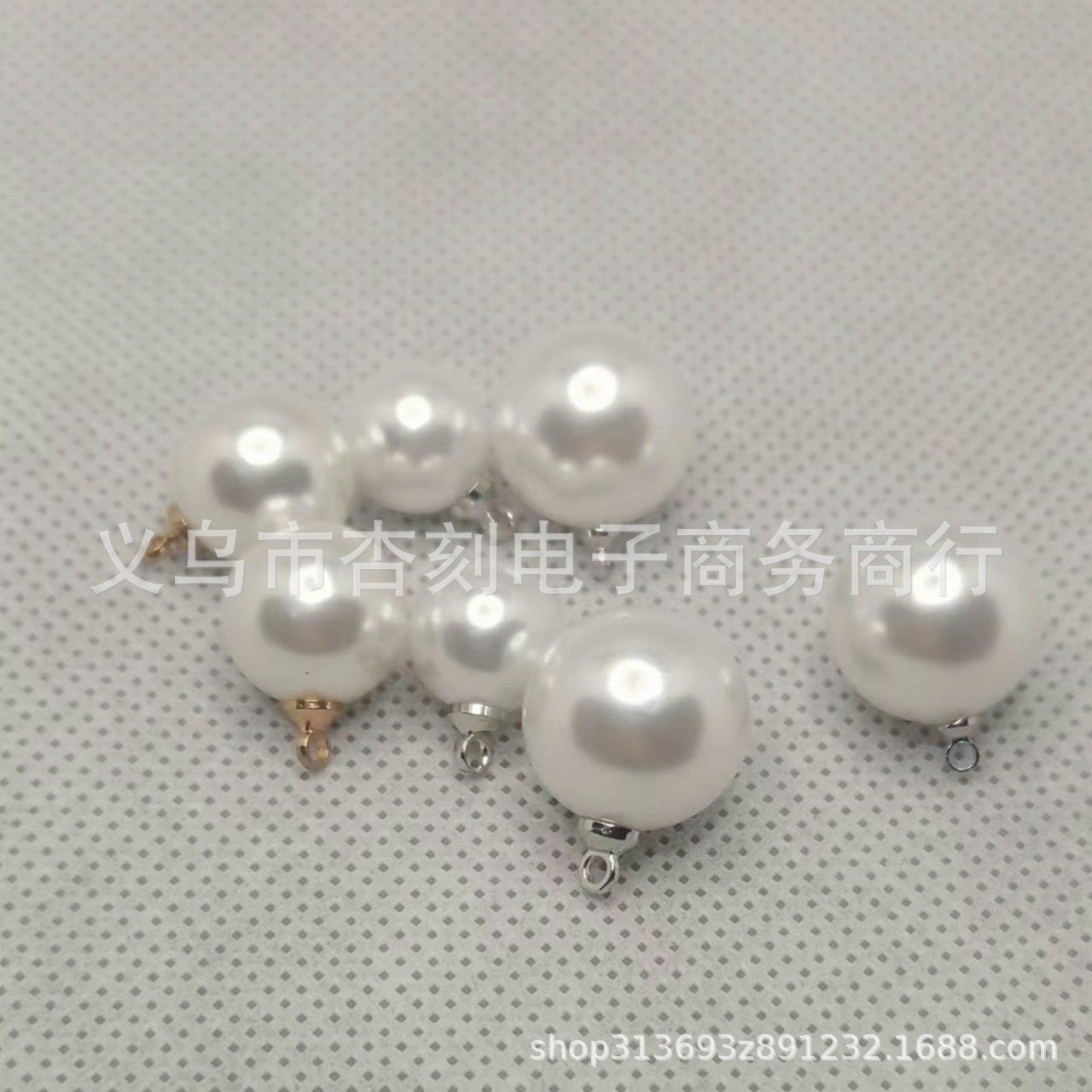 Bright imitation pearl bead pendant diy handmade material fashion earrings necklace jewelry accessories Pearl sheep eye hanging