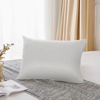 Oeko-Certified Silk Pillowcase 22mm 6A Grade Heavy Silk Custom Logo Front Silk Reverse Tencel Pillowcase