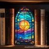 Cross-Border New Product Book Nook Sunrise on the Sea Wooden Bookshelf Decoration Fantasy Book Corner Decoration