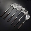 304 Stainless Steel Kitchen Cooking Tools Chicken Wing Wood Handle Cooking Spoon Spatula Pot Spoon Household Multi-Piece Gift Set
