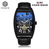 Factory wholesale FENSIR men's quartz watch wine barrel dial three-eye fashion business quartz watch foreign trade delivery