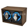in stock black walnut wooden 5-gear double-gauge mechanical watch automatic watch shaker electric winding watch box for home use