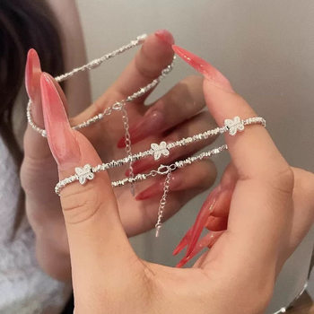 Broken Silver Butterfly Bracelet Women's Light Luxury Niche Exquisite All-match Sweet Simple Beaded Girlfriend Bracelet Personalized