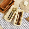 Creative Kitchen Tableware Storage Basket Hotel Restaurant Knife and Fork Basket Household Chopstick Basket Rectangular Imitation Rattan Basket