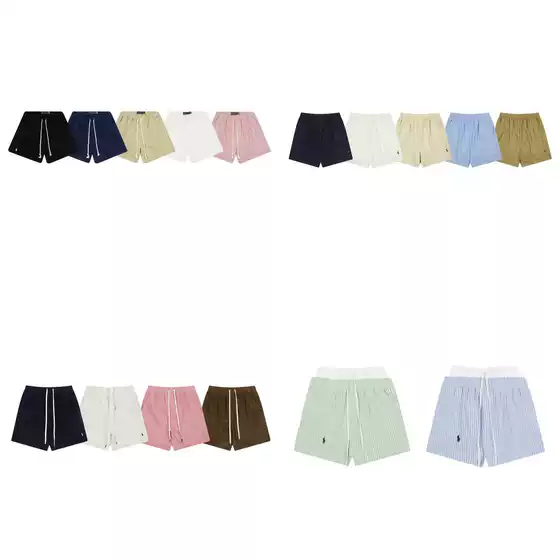 Rl Ralph Lauren 25S Summer Hot Item High-Quality Lazy Old Money Style Linen Couple's Shorts