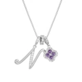 Silver n (letter + chain)