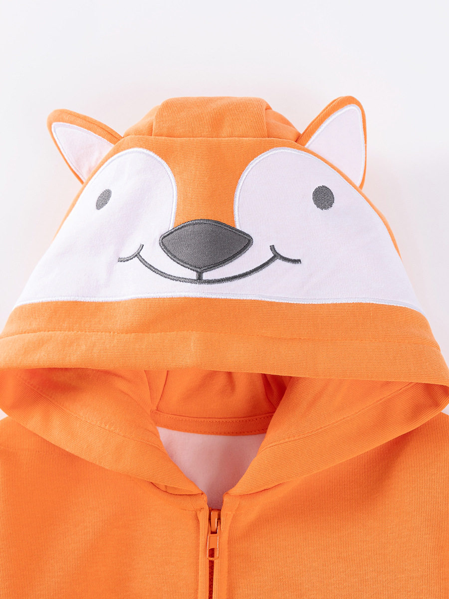 Autumn Fleece-lined Boys' Hoodie, Cute Hooded Kids' Jacket, [Style] Boys' Top