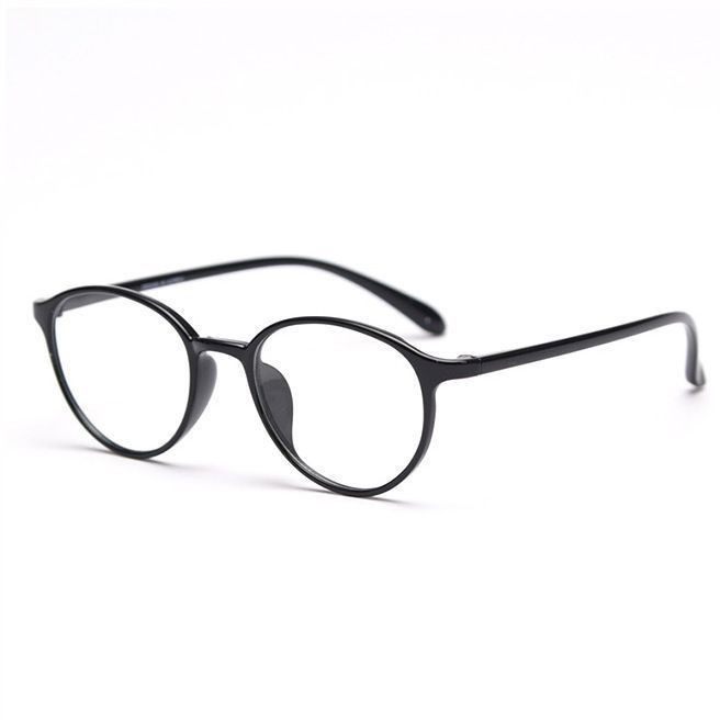 Fashion glasses frame plain face thin face anti-blue light myopia artifact ultra light Korean flat mirror small face round frame