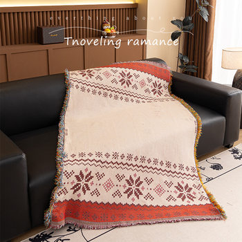 Bohemian Style Sofa Blanket Sofa Cover Towel Camping Blanket Multifunctional Blanket Ethnic Style Camping Cover Cloth Blanket