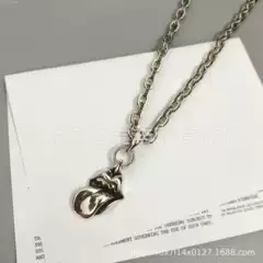 Chrome hearts Necklace Rolling Stones Pendant and Plus Link Chain