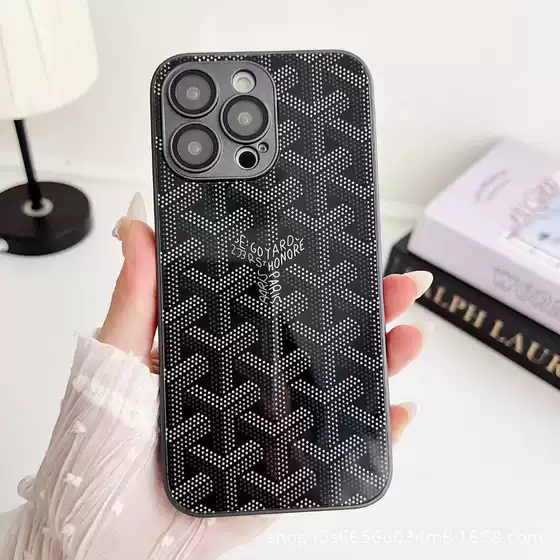 Goyard iPhone 17 Pro Max Case, iPhone 16/15/14/13/12/11 Tempered Glass Shockproof Protective Cover