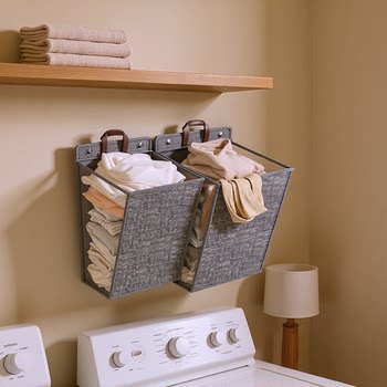 New Good Stuff Dirty Clothes Basket Foldableable Home Bedroom Dormitory Multi-Functional Storage Wall Hanging Clothes Dirty Clothes Basket
