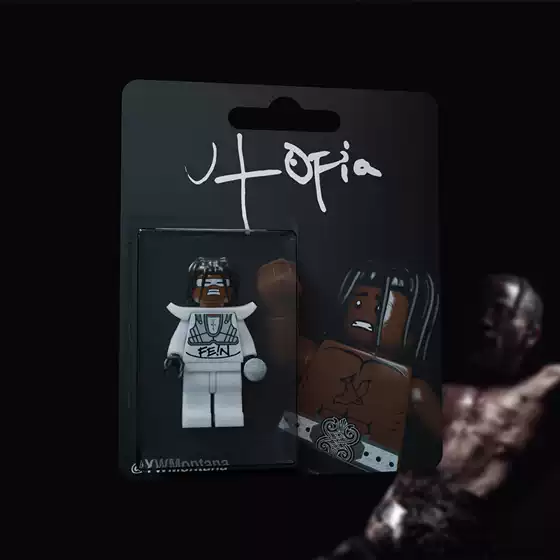 Travis Scott UTOPIA Album Inspired Handmade Carded Building Block Figure Toy