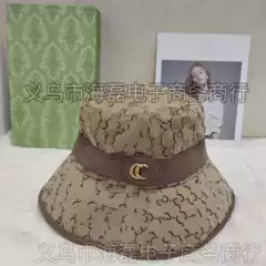 Cross-Border Foreign Trade Full-Print Lettered Fisherman's Hat, European and American Style Bucket Hat, Men's and Women's Summer Sun Protection Hat Wholesale