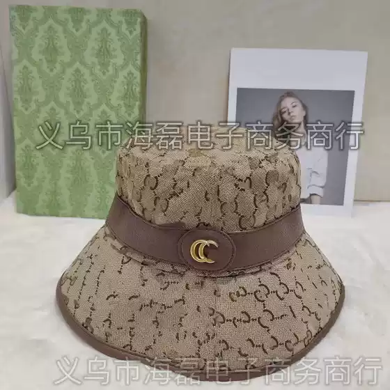 Cross-Border Foreign Trade Full-Print Lettered Fisherman's Hat, European and American Style Bucket Hat, Men's and Women's Summer Sun Protection Hat Wholesale