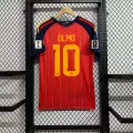 Spain home jersey, number 10 with captain's armband