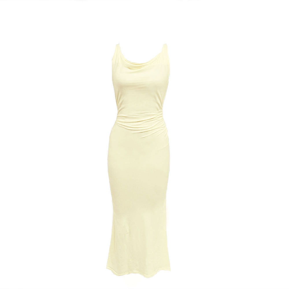 Elegant Maxi Dress Slim Fit Spaghetti Straps Soft Fabric Spring Summer Fashion for Women Wholesale Available