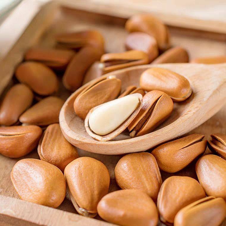 One Piece Drop Shipping Large Capsules Northeast Open Red Pine Nuts with Can 500g Casual Snacks Nuts Specialty Roasted Seeds and Nuts Wholesale