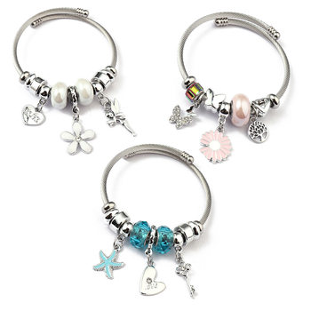 Cross-border Exclusive Adjustable Stainless Steel Bracelet Pan Home Style Amazon Hot Selling Bracelet for Women