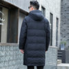 Explosions 2024 winter new men's down jacket men's long knee 90 velvet long high-grade down jacket